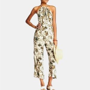 Free People Floral Halter Jumpsuit